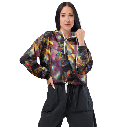 Women's Cropped Windbreaker - Cosmic Fusion