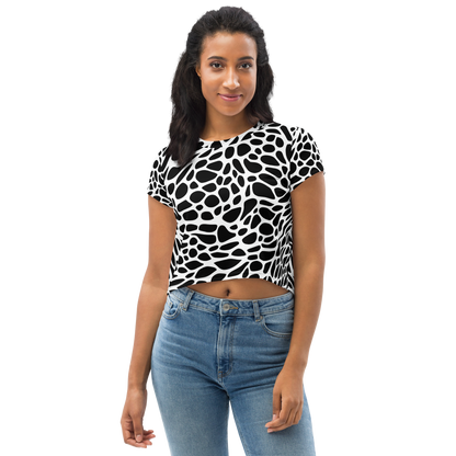 Women's Crop Tee - Monochrome Mystique