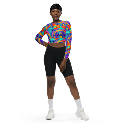 Long Sleeve Crop Top - Blast of Color