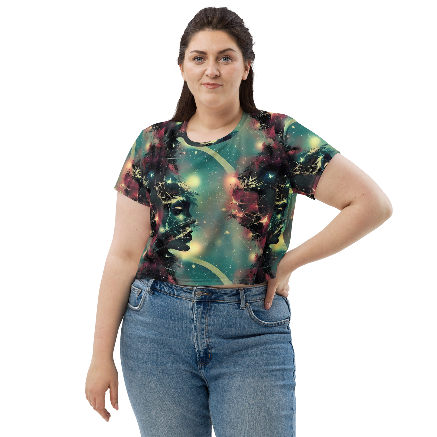 Women's Crop Tee - Galactic Serpent