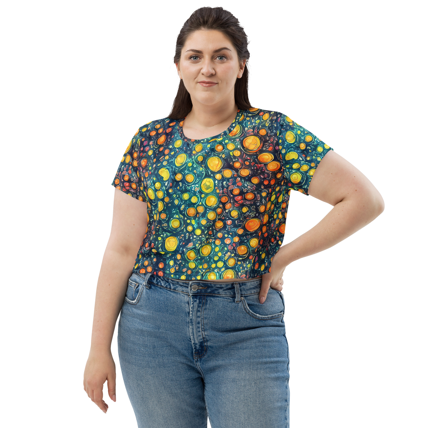 Women's Crop Tee - Starry Orbits