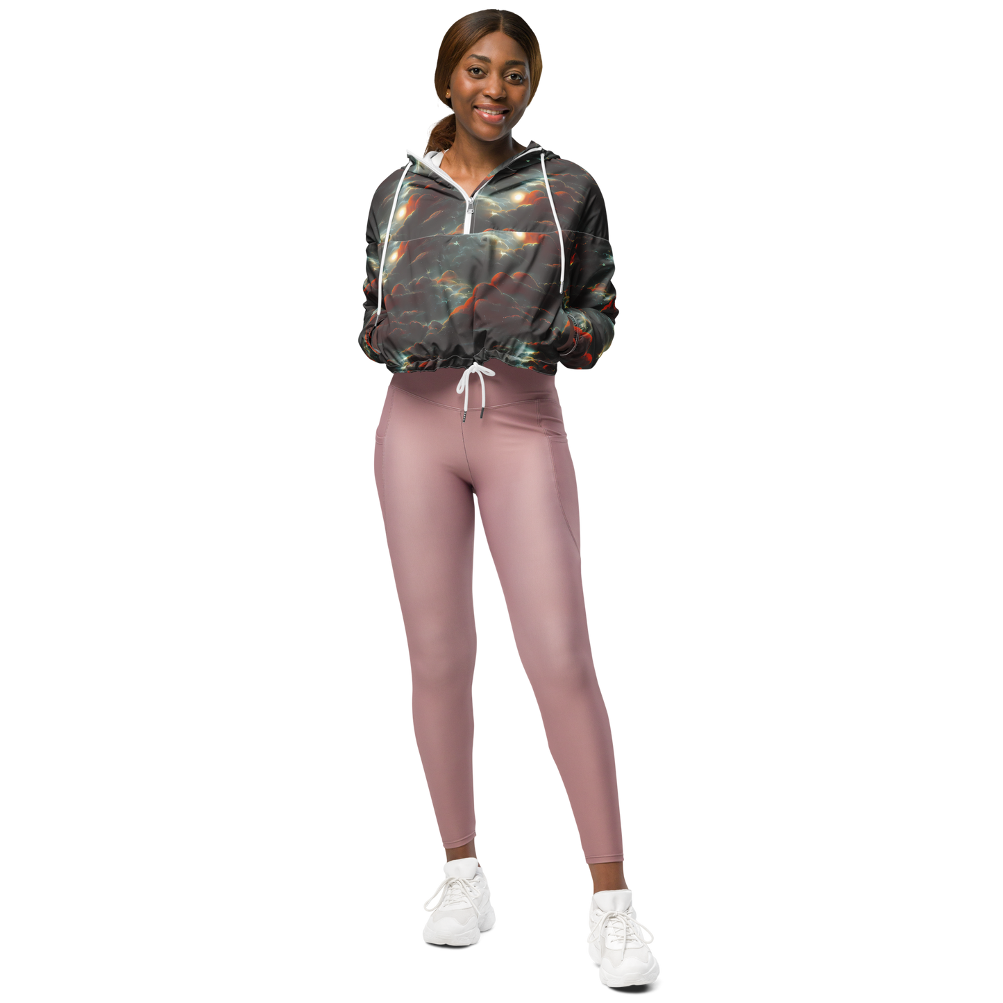 Women's Cropped Windbreaker - Stellar Highlands