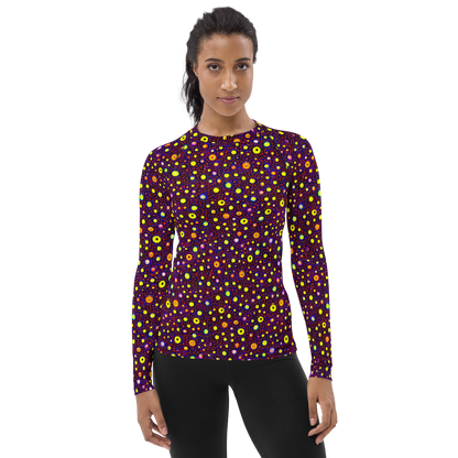 Women's Rash Guard - Cosmic Dotscape