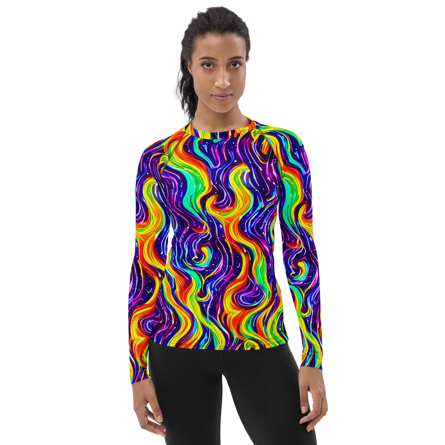 Women's Rash Guard - Galactic Flames