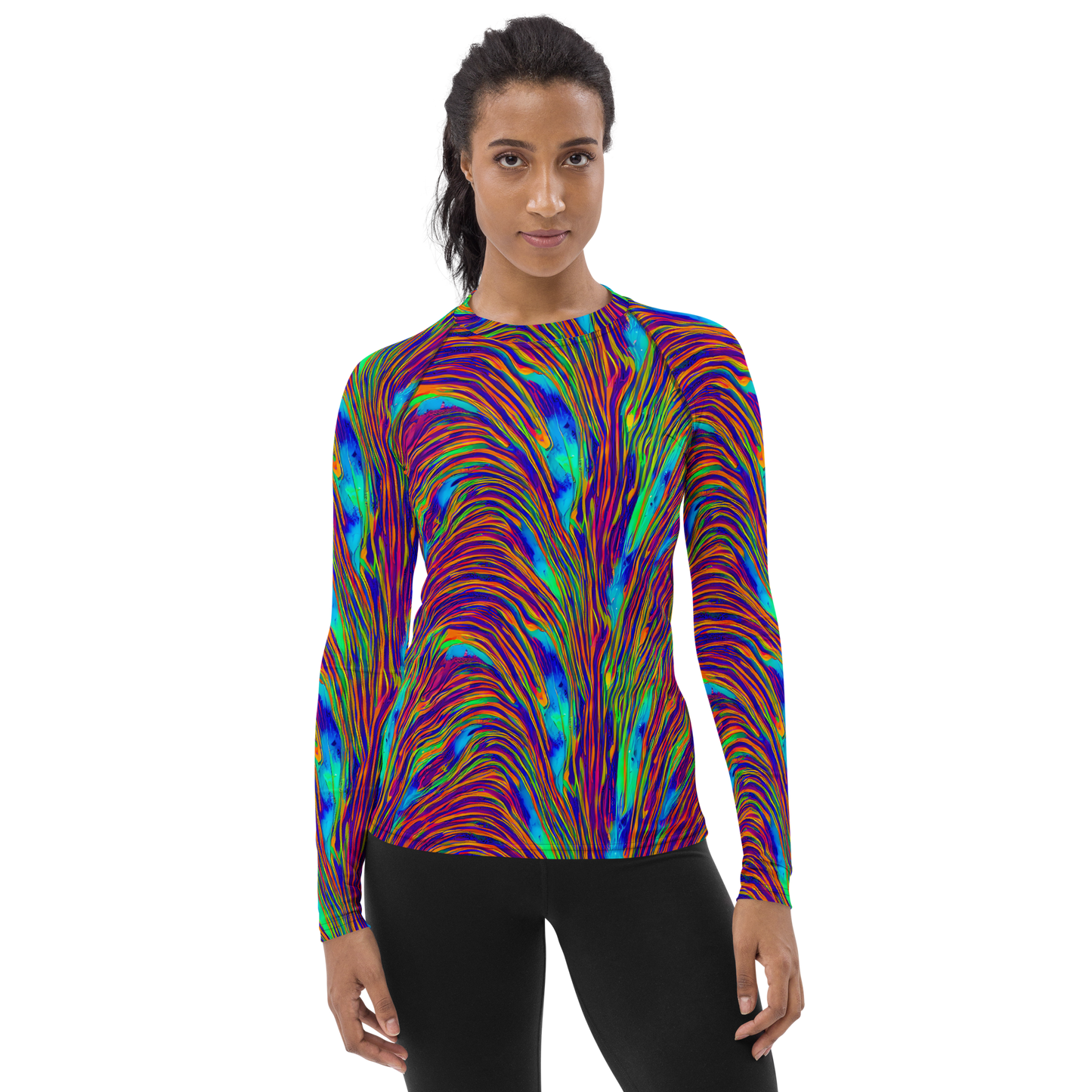 Women's Rash Guard - Lux Waves