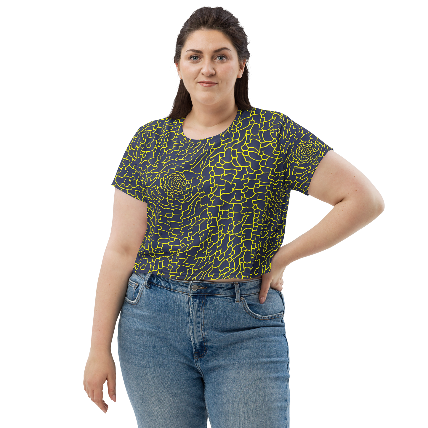 Women's Crop Tee - Nightshade Maze