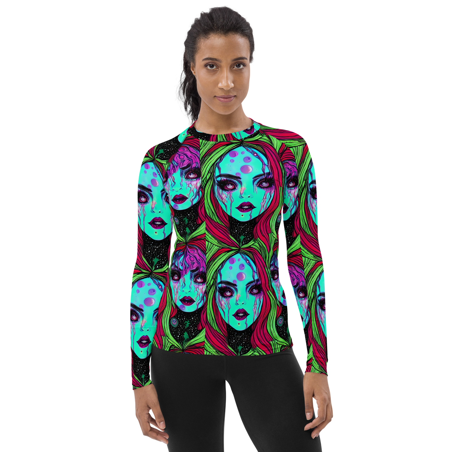 Women's Rash Guard - Luminous Nightfall