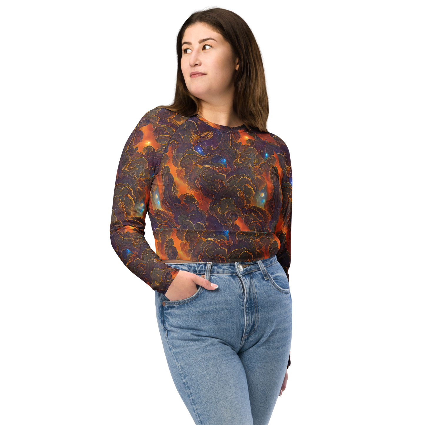 Long Sleeve Crop Top - Pozzo Vortex