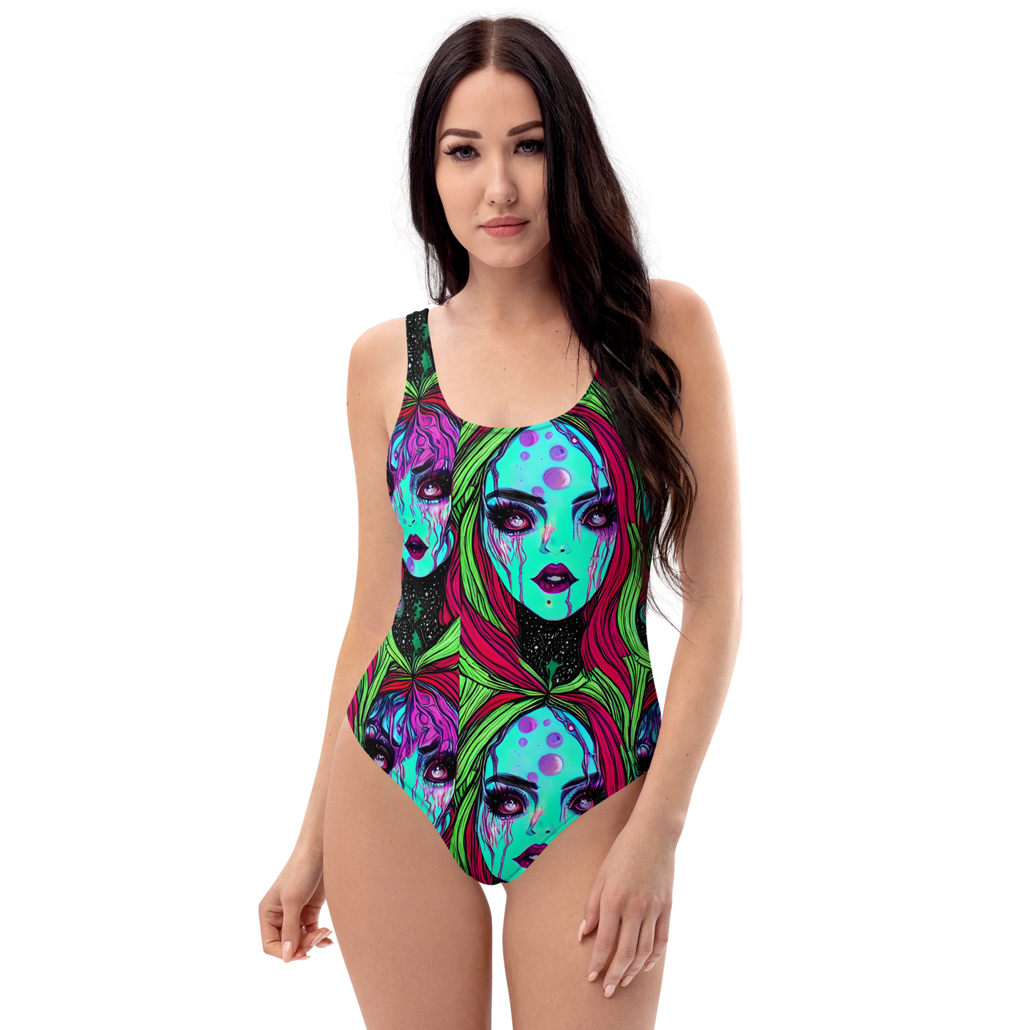 One-Piece Swimsuit - Luminous Nightfall