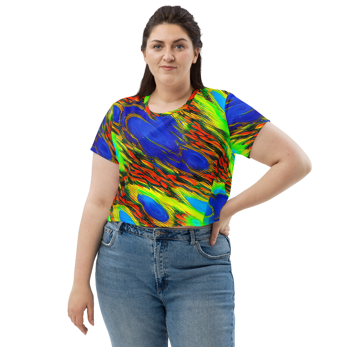 Women's Crop Tee - Hodgkin's Blaze