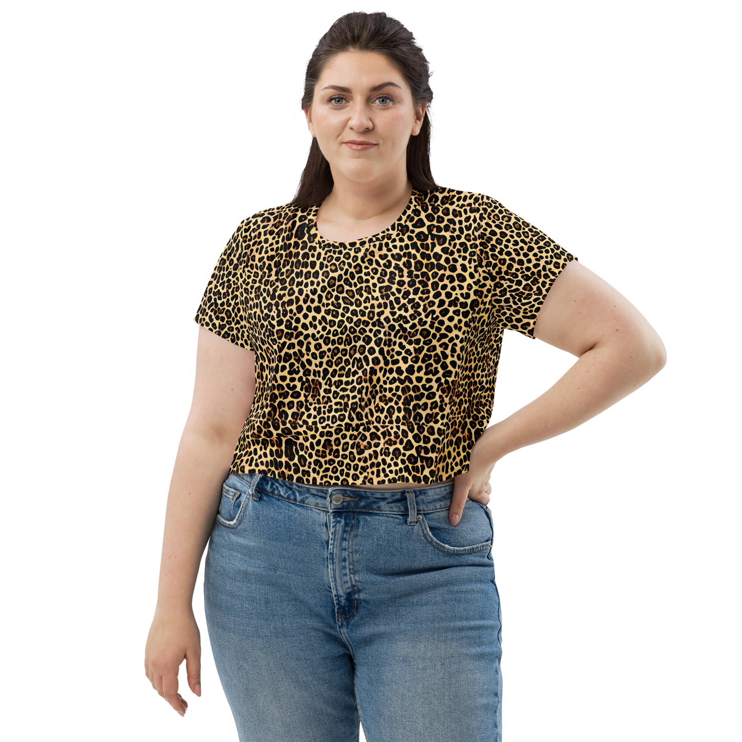 Women's Crop Tee - Cheetah Mosaic