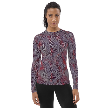 Women's Rash Guard - Nebula Waves