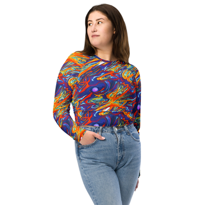 Long Sleeve Crop Top - Galactic Ember
