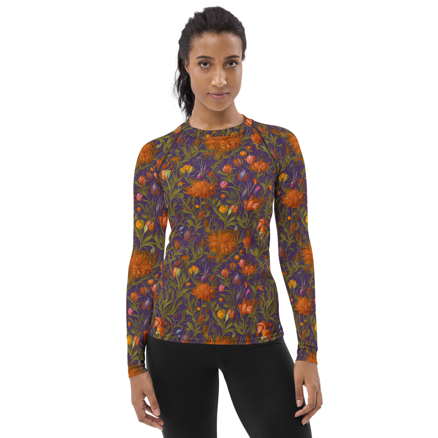 Women's Rash Guard - Botanical Nebula