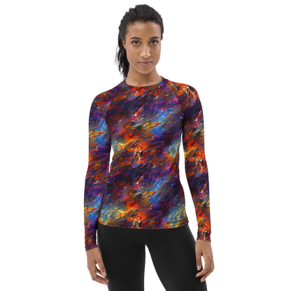 Women's Rash Guard - Auroral Ripples