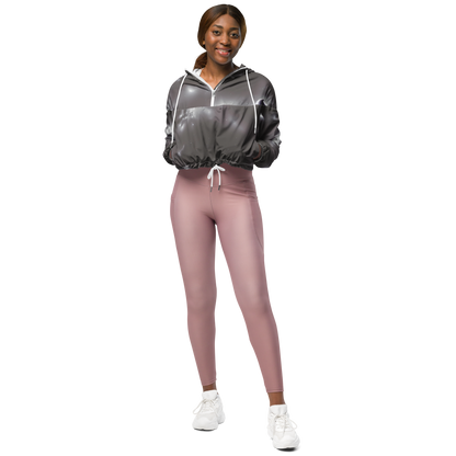 Women's Cropped Windbreaker - Silver Nebula