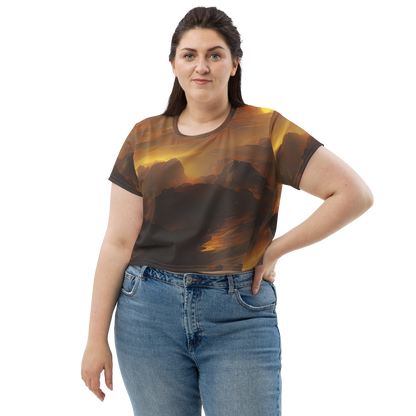 Women's Crop Tee - Sunset Shores