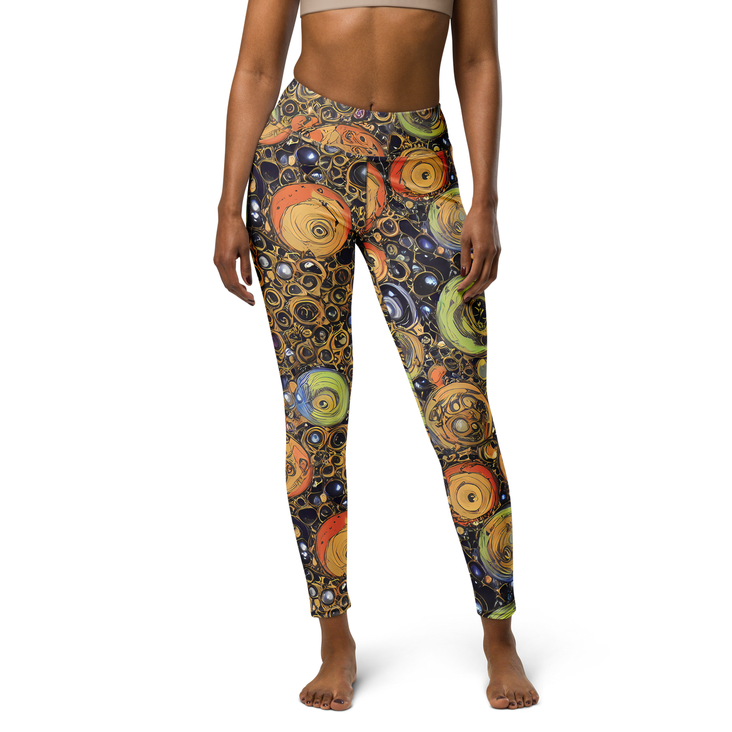 Yoga Leggings - Crescent Echoes