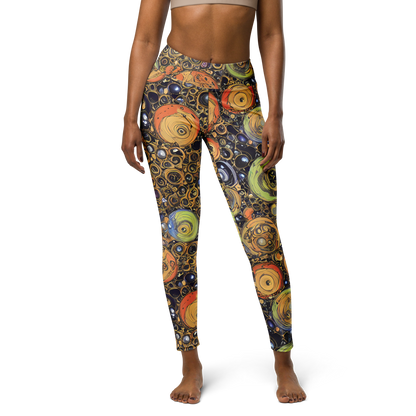 Yoga Leggings - Crescent Echoes