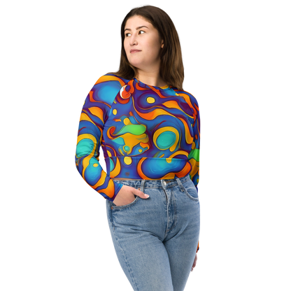 Long Sleeve Crop Top - Pelton Swirl