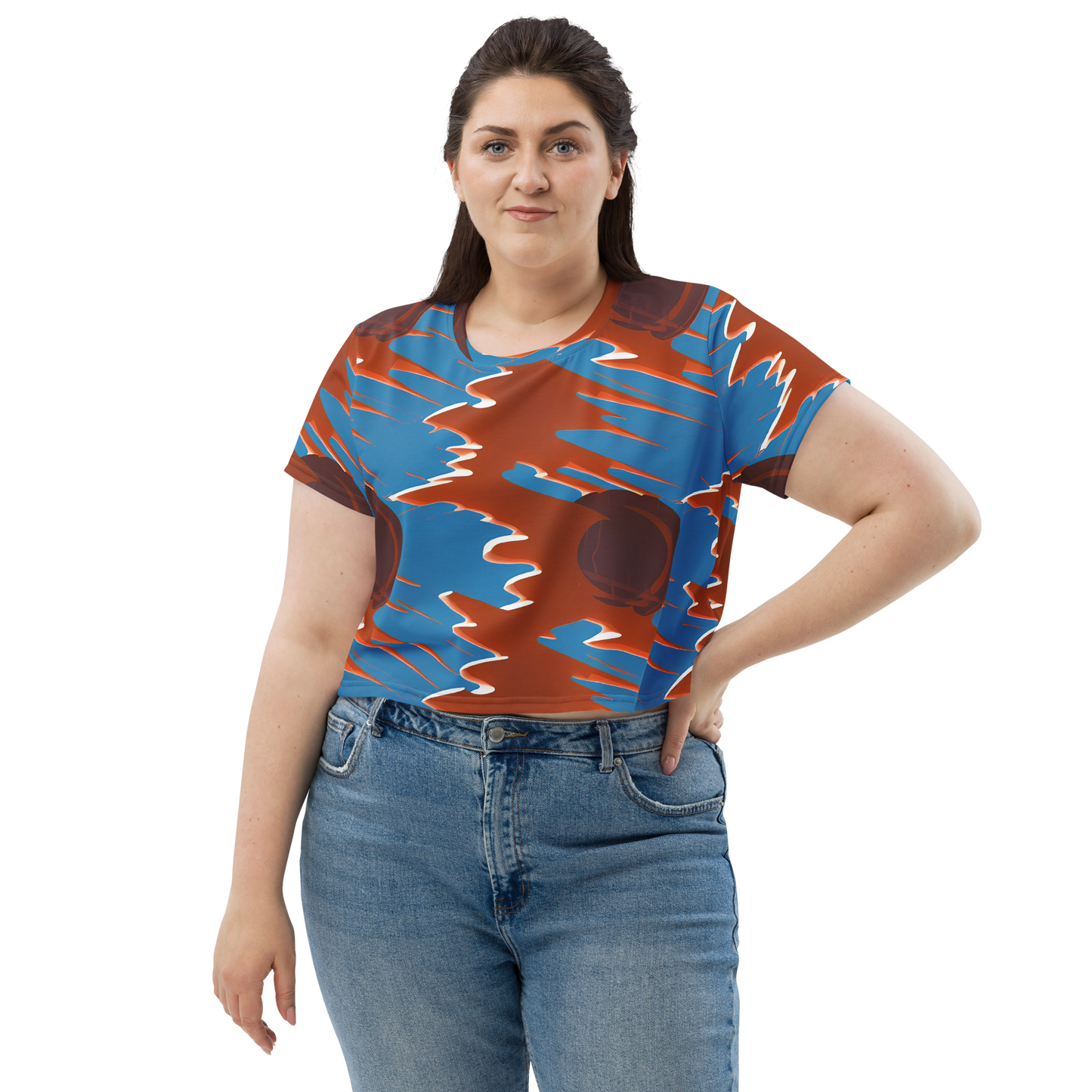 Women's Crop Tee - Desert Vortex