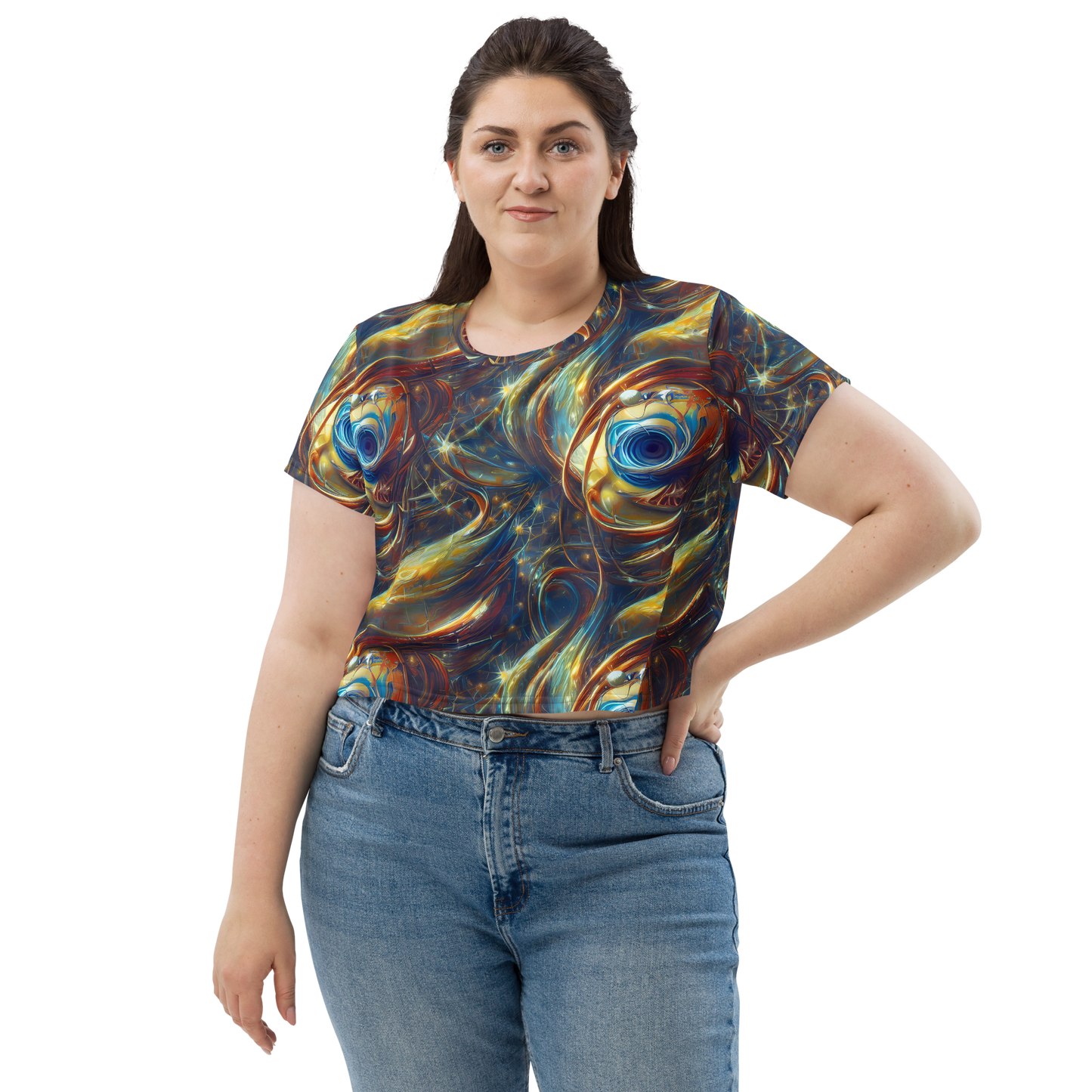 Women's Crop Tee - Celestial Vortex