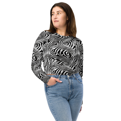 Long Sleeve Crop Top - Warped Cosmos