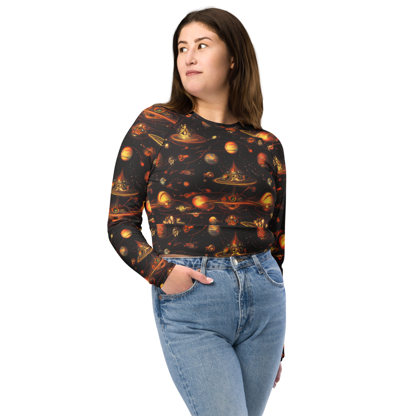 Long Sleeve Crop Top - Murillo Vortex