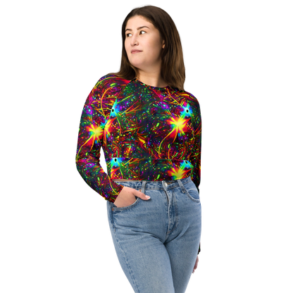 Long Sleeve Crop Top - Stellar Burst