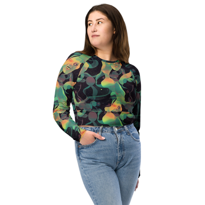 Long Sleeve Crop Top - Astral Rhythms