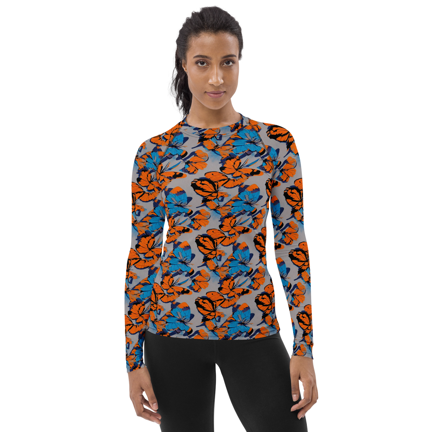 Women's Rash Guard - Flutter Wave