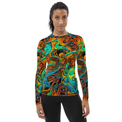 Women's Rash Guard - Flaming Mirage