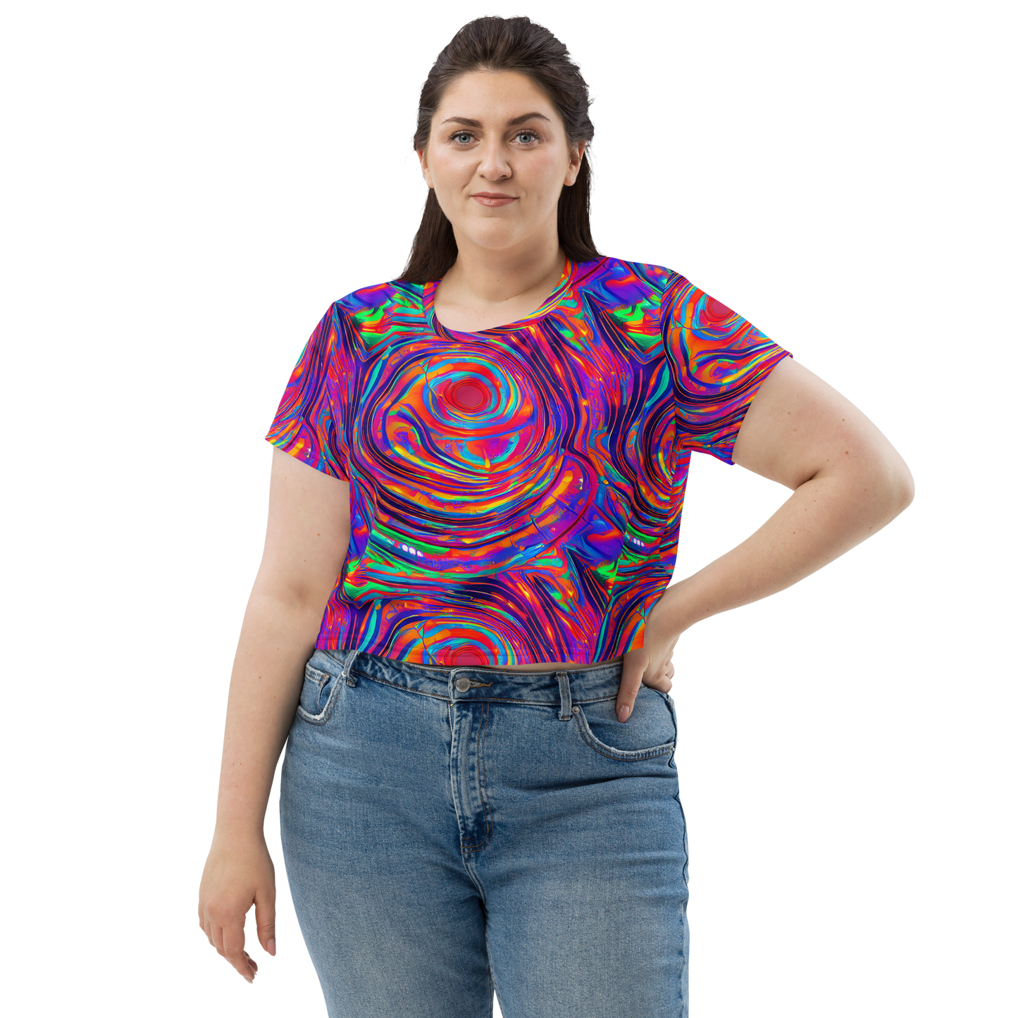 Women's Crop Tee - Quantum Spiral