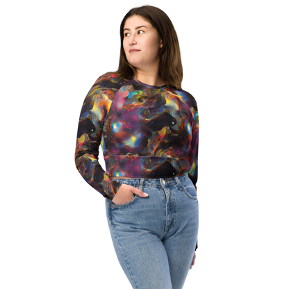 Long Sleeve Crop Top - Cosmic Fusion