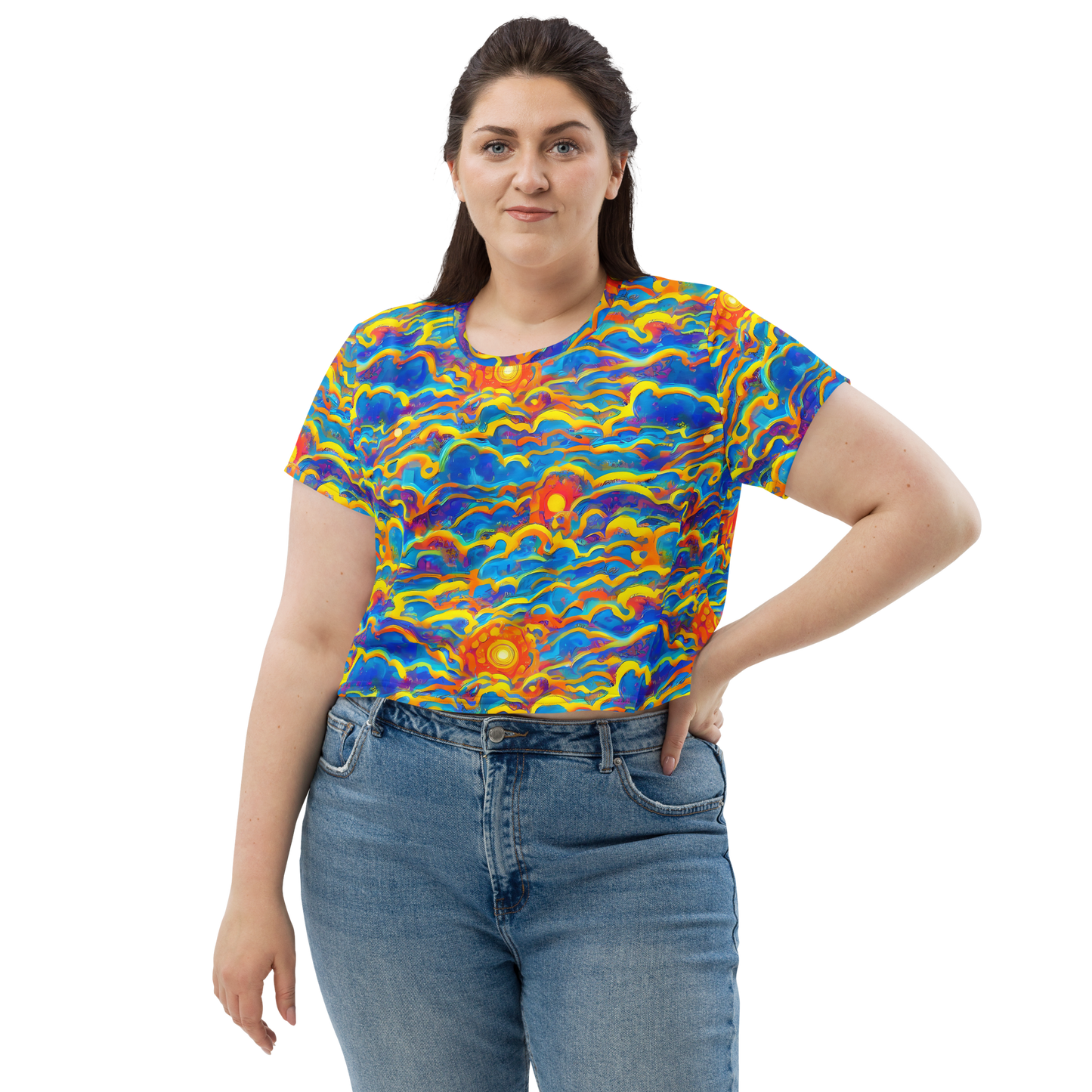 Women's Crop Tee - Chroma Ripple