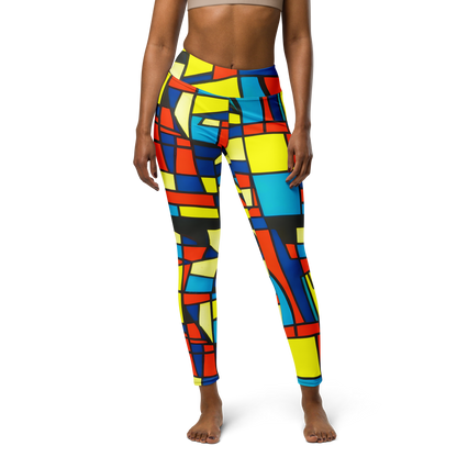 Yoga Leggings - Neon Fractals