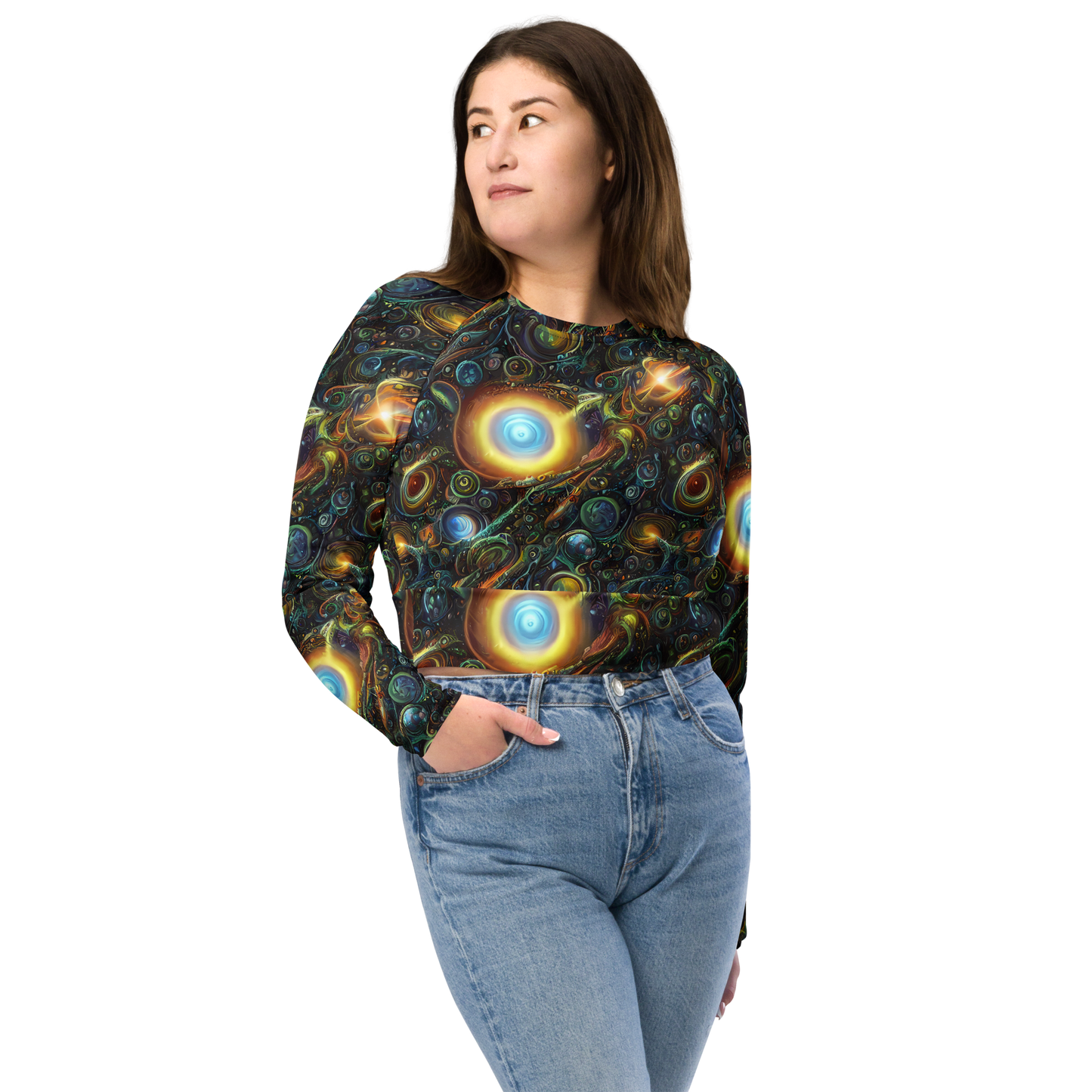 Long Sleeve Crop Top - Ferez Vortex