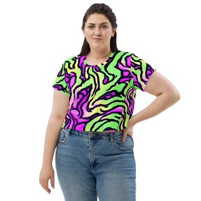 Women's Crop Tee - Mintchine Maze