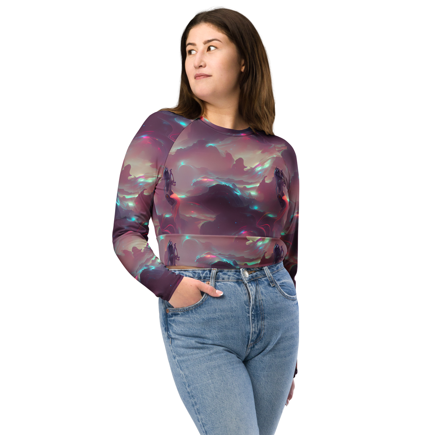 Long Sleeve Crop Top - Astral Illusions