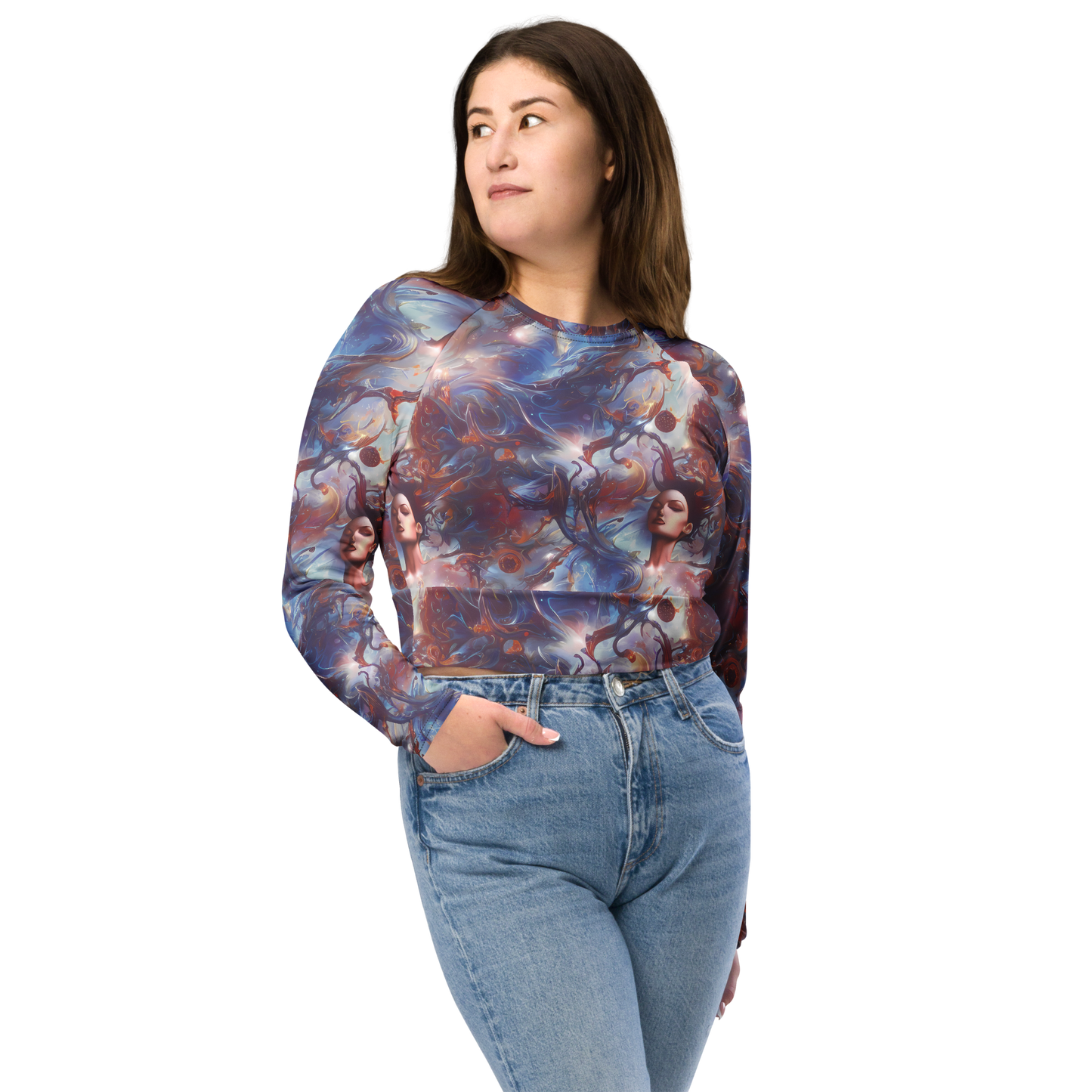 Long Sleeve Crop Top - Dreamweaver