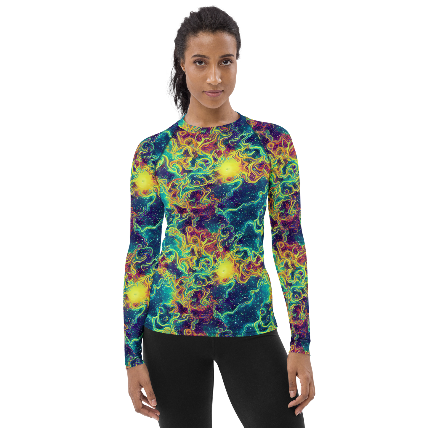 Women's Rash Guard - Echoed Pulses