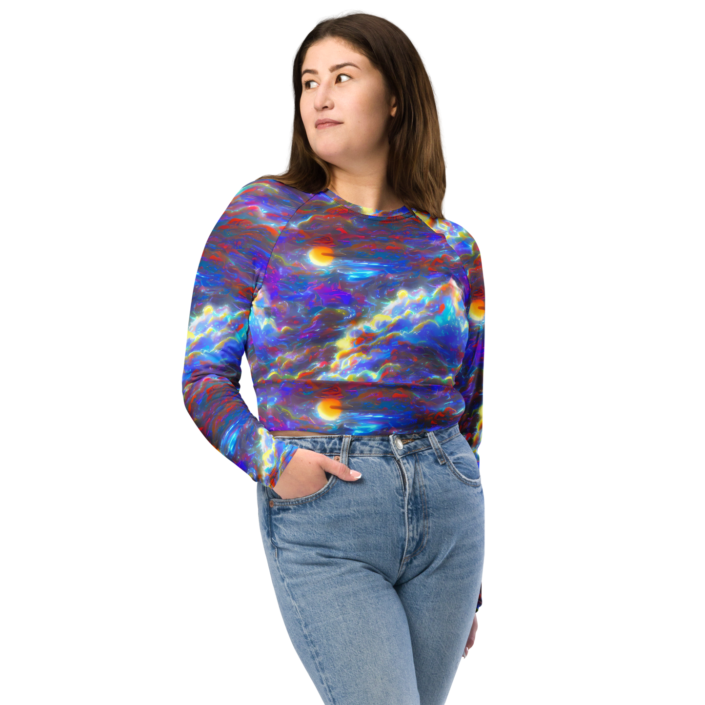 Long Sleeve Crop Top - Orion Ripple