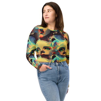 Long Sleeve Crop Top - Astral Reflections