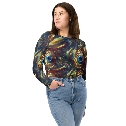 Long Sleeve Crop Top - Celestial Vortex