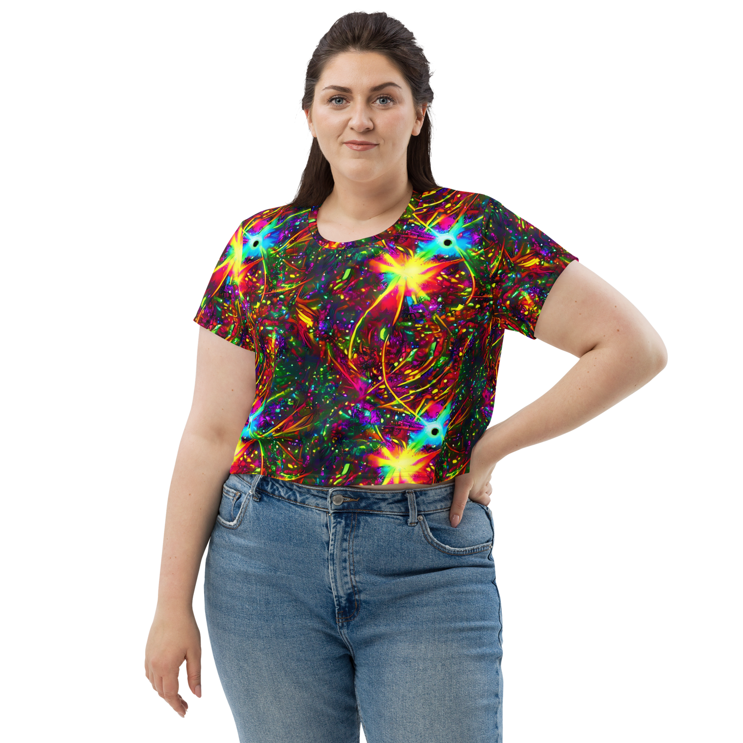 Women's Crop Tee - Stellar Burst