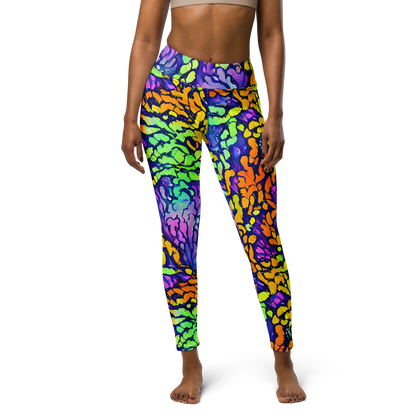 Yoga Leggings - Surreal Waveforms