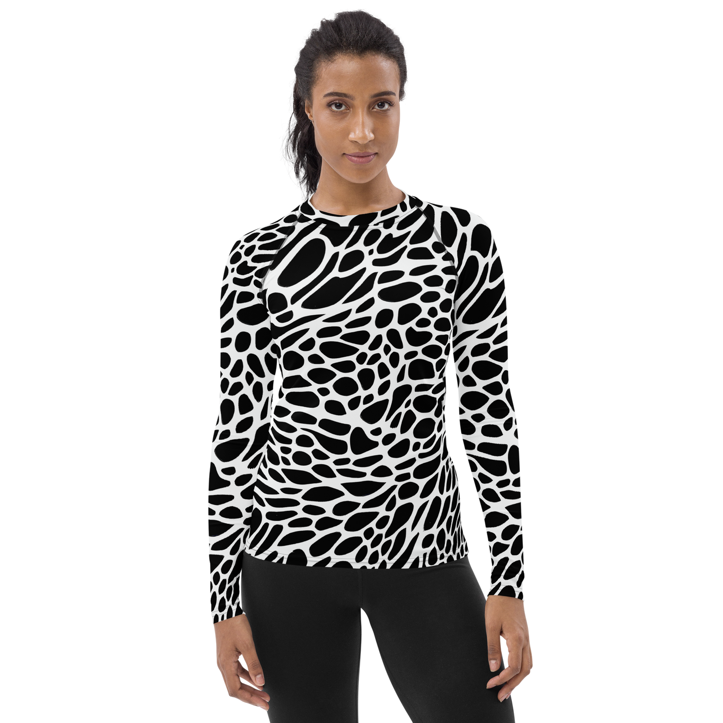 Women's Rash Guard - Monochrome Mystique