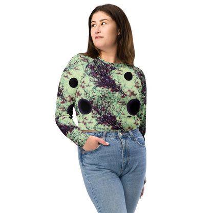 Long Sleeve Crop Top - Celestial Bloom