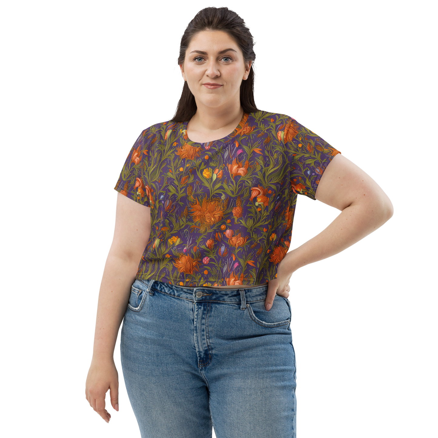 Women's Crop Tee - Botanical Nebula