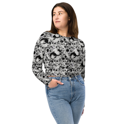 Long Sleeve Crop Top - Crater Swirl